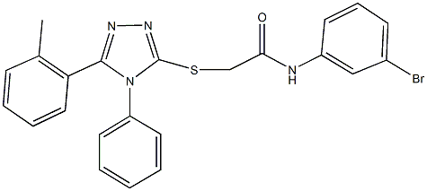 N-(3-bromophenyl)-2-{[5-(2-methylphenyl)-4-phenyl-4H-1,2,4-triazol-3-yl]sulfanyl}acetamide Struktur