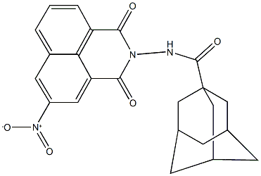 N-(5-nitro-1,3-dioxo-1H-benzo[de]isoquinolin-2(3H)-yl)-1-adamantanecarboxamide Struktur