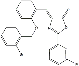 4-{2-[(2-bromobenzyl)oxy]benzylidene}-2-(3-bromophenyl)-1,3-oxazol-5(4H)-one Struktur