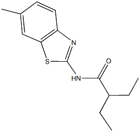 2-ethyl-N-(6-methyl-1,3-benzothiazol-2-yl)butanamide Struktur