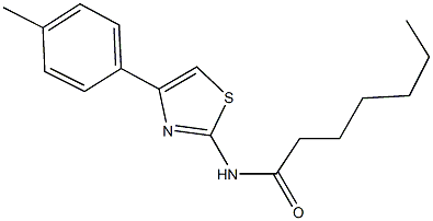 N-[4-(4-methylphenyl)-1,3-thiazol-2-yl]heptanamide Struktur