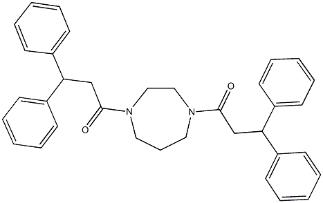 1,4-bis(3,3-diphenylpropanoyl)-1,4-diazepane Struktur