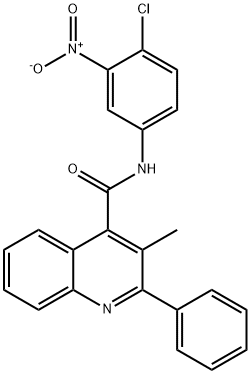 N-{4-chloro-3-nitrophenyl}-3-methyl-2-phenyl-4-quinolinecarboxamide Struktur