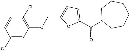 1-{5-[(2,5-dichlorophenoxy)methyl]-2-furoyl}azepane Struktur