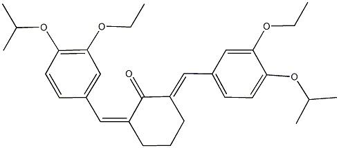 2,6-bis(3-ethoxy-4-isopropoxybenzylidene)cyclohexanone Struktur