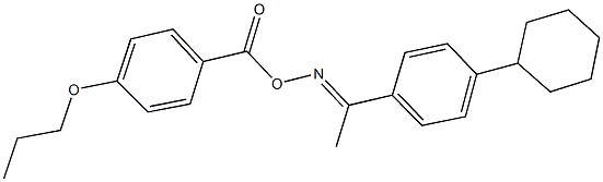 1-(4-cyclohexylphenyl)ethanone O-(4-propoxybenzoyl)oxime Struktur