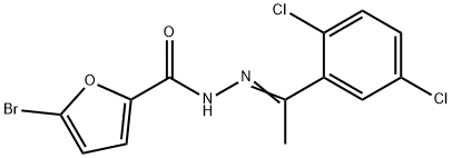 5-bromo-N'-[1-(2,5-dichlorophenyl)ethylidene]-2-furohydrazide Struktur