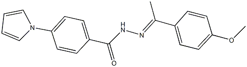 N'-[1-(4-methoxyphenyl)ethylidene]-4-(1H-pyrrol-1-yl)benzohydrazide Struktur