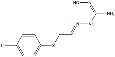 2-{2-[(4-chlorophenyl)sulfanyl]ethylidene}-N'-hydroxyhydrazinecarboximidamide Struktur