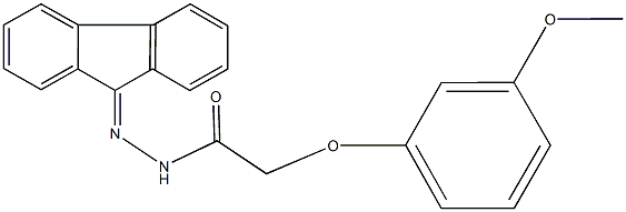 N'-(9H-fluoren-9-ylidene)-2-(3-methoxyphenoxy)acetohydrazide Struktur