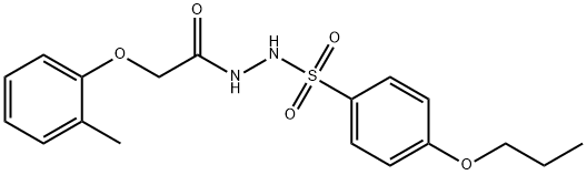 N'-[(2-methylphenoxy)acetyl]-4-propoxybenzenesulfonohydrazide Struktur