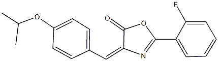 2-(2-fluorophenyl)-4-(4-isopropoxybenzylidene)-1,3-oxazol-5(4H)-one Struktur