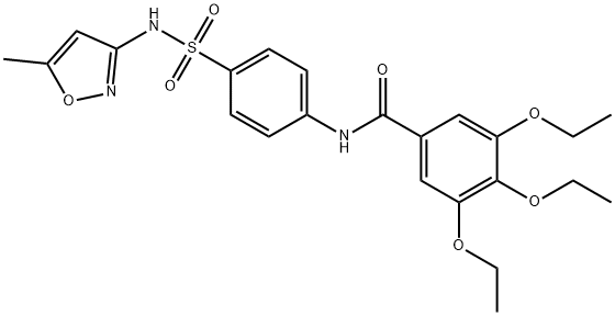 3,4,5-triethoxy-N-(4-{[(5-methyl-3-isoxazolyl)amino]sulfonyl}phenyl)benzamide Struktur