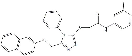 N-(3-methylphenyl)-2-({5-[(2-naphthyloxy)methyl]-4-phenyl-4H-1,2,4-triazol-3-yl}sulfanyl)acetamide Struktur