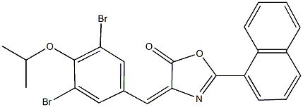 4-(3,5-dibromo-4-isopropoxybenzylidene)-2-(1-naphthyl)-1,3-oxazol-5(4H)-one Struktur