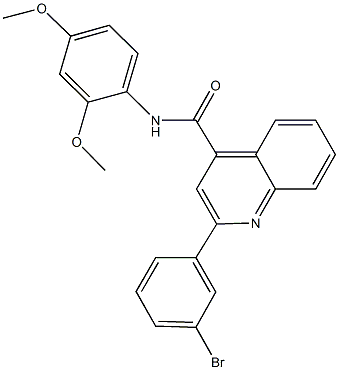 2-(3-bromophenyl)-N-(2,4-dimethoxyphenyl)-4-quinolinecarboxamide Struktur