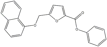 phenyl 5-[(1-naphthyloxy)methyl]-2-furoate Struktur