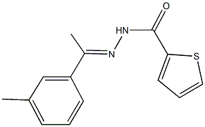 N'-[1-(3-methylphenyl)ethylidene]-2-thiophenecarbohydrazide Struktur