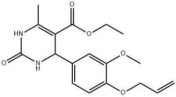 ethyl 4-[4-(allyloxy)-3-methoxyphenyl]-6-methyl-2-oxo-1,2,3,4-tetrahydropyrimidine-5-carboxylate Struktur