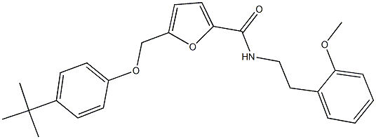 5-[(4-tert-butylphenoxy)methyl]-N-[2-(2-methoxyphenyl)ethyl]-2-furamide Struktur