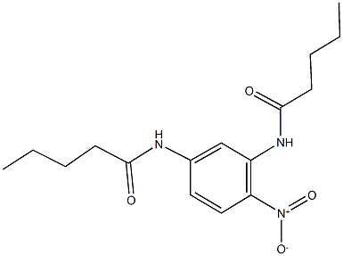 N-[2-nitro-5-(pentanoylamino)phenyl]pentanamide Struktur