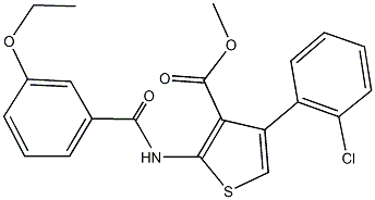 methyl 4-(2-chlorophenyl)-2-[(3-ethoxybenzoyl)amino]-3-thiophenecarboxylate Struktur