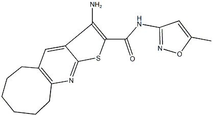 3-amino-N-(5-methyl-3-isoxazolyl)-5,6,7,8,9,10-hexahydrocycloocta[b]thieno[3,2-e]pyridine-2-carboxamide Struktur