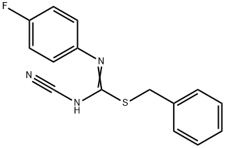 benzyl N'-cyano-N-(4-fluorophenyl)imidothiocarbamate Struktur