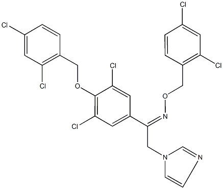 1-{3,5-dichloro-4-[(2,4-dichlorobenzyl)oxy]phenyl}-2-(1H-imidazol-1-yl)ethanone O-(2,4-dichlorobenzyl)oxime Struktur