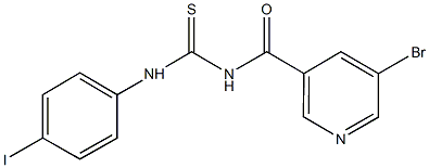 N-[(5-bromopyridin-3-yl)carbonyl]-N'-(4-iodophenyl)thiourea Struktur