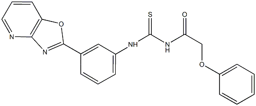 N-(3-[1,3]oxazolo[4,5-b]pyridin-2-ylphenyl)-N'-(phenoxyacetyl)thiourea Struktur