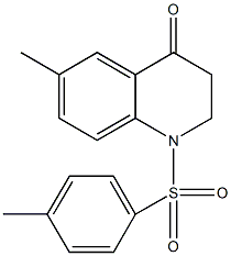 6-methyl-1-[(4-methylphenyl)sulfonyl]-2,3-dihydro-4(1H)-quinolinone Struktur