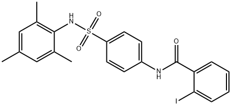 2-iodo-N-{4-[(mesitylamino)sulfonyl]phenyl}benzamide Struktur