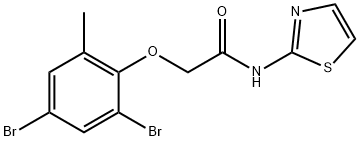 2-(2,4-dibromo-6-methylphenoxy)-N-(1,3-thiazol-2-yl)acetamide Struktur