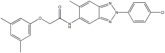 N-[2-(4-chlorophenyl)-6-methyl-2H-1,2,3-benzotriazol-5-yl]-2-(3,5-dimethylphenoxy)acetamide Struktur