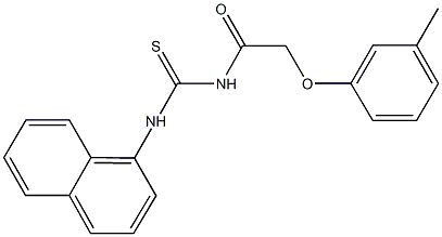 N-[(3-methylphenoxy)acetyl]-N'-(1-naphthyl)thiourea Struktur