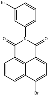 6-bromo-2-(3-bromophenyl)-1H-benzo[de]isoquinoline-1,3(2H)-dione Struktur