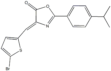 4-[(5-bromo-2-thienyl)methylene]-2-(4-isopropylphenyl)-1,3-oxazol-5(4H)-one Struktur