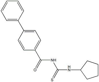 4-({[(cyclopentylamino)carbothioyl]amino}carbonyl)-1,1'-biphenyl Struktur