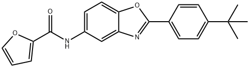 N-[2-(4-tert-butylphenyl)-1,3-benzoxazol-5-yl]-2-furamide Struktur