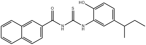 N-(5-sec-butyl-2-hydroxyphenyl)-N'-(2-naphthoyl)thiourea Struktur