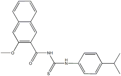 N-(4-isopropylphenyl)-N'-(3-methoxy-2-naphthoyl)thiourea Struktur