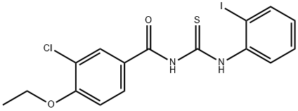 N-(3-chloro-4-ethoxybenzoyl)-N'-(2-iodophenyl)thiourea Struktur