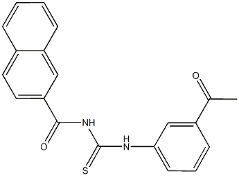 N-(3-acetylphenyl)-N'-(2-naphthoyl)thiourea Struktur