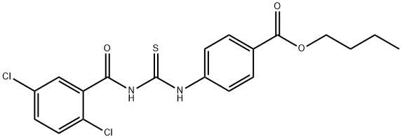 butyl 4-({[(2,5-dichlorobenzoyl)amino]carbothioyl}amino)benzoate Struktur