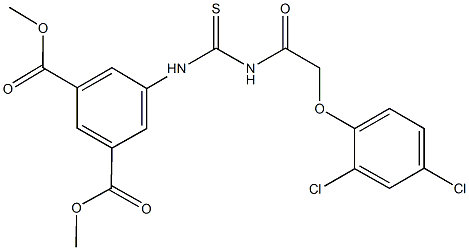 dimethyl 5-[({[(2,4-dichlorophenoxy)acetyl]amino}carbothioyl)amino]isophthalate Struktur