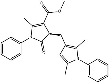 methyl 4-[(2,5-dimethyl-1-phenyl-1H-pyrrol-3-yl)methylene]-2-methyl-5-oxo-1-phenyl-4,5-dihydro-1H-pyrrole-3-carboxylate Struktur