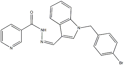 N'-{[1-(4-bromobenzyl)-1H-indol-3-yl]methylene}nicotinohydrazide Struktur