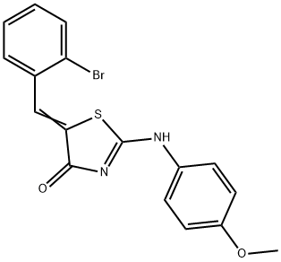 5-(2-bromobenzylidene)-2-[(4-methoxyphenyl)imino]-1,3-thiazolidin-4-one Struktur