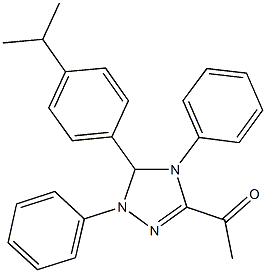 1-[5-(4-isopropylphenyl)-1,4-diphenyl-4,5-dihydro-1H-1,2,4-triazol-3-yl]ethanone Struktur